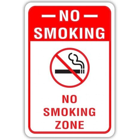 No smoking no smoking zone